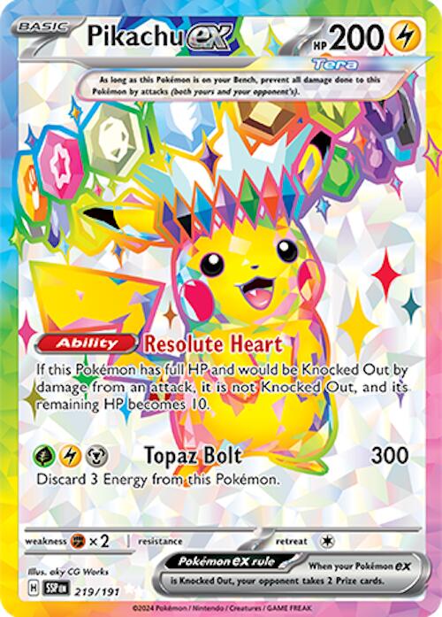 Pikachu ex (219/191) [Scarlet &amp; Violet: Surging Sparks] 