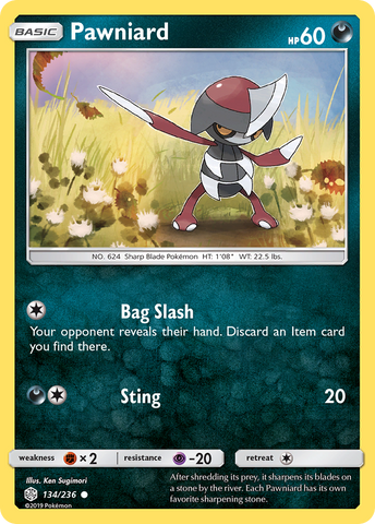 Pawniard (134/236) [Sun &amp; Moon: Cosmic Eclipse] 
