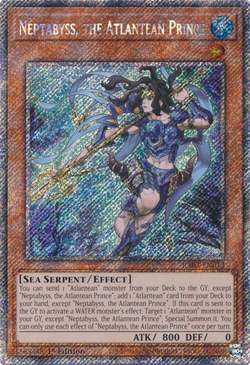 Neptabyss, the Atlantean Prince (Platinum Secret Rare) [RA03-EN013] Platinum Secret Rare