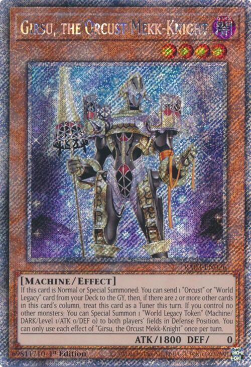 Girsu, the Orcust Mekk-Knight (Platinum Secret Rare) [RA03-EN026] Platinum Secret Rare