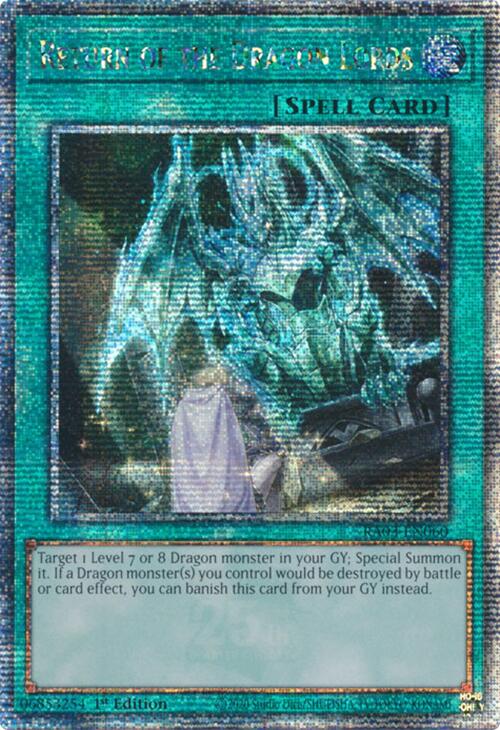 Return of the Dragon Lords (Quarter Century Secret Rare) [RA03-EN060] Quarter Century Secret Rare