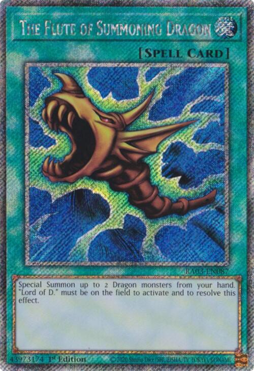 The Flute of Summoning Dragon (Platinum Secret Rare) [RA03-EN087] Platinum Secret Rare