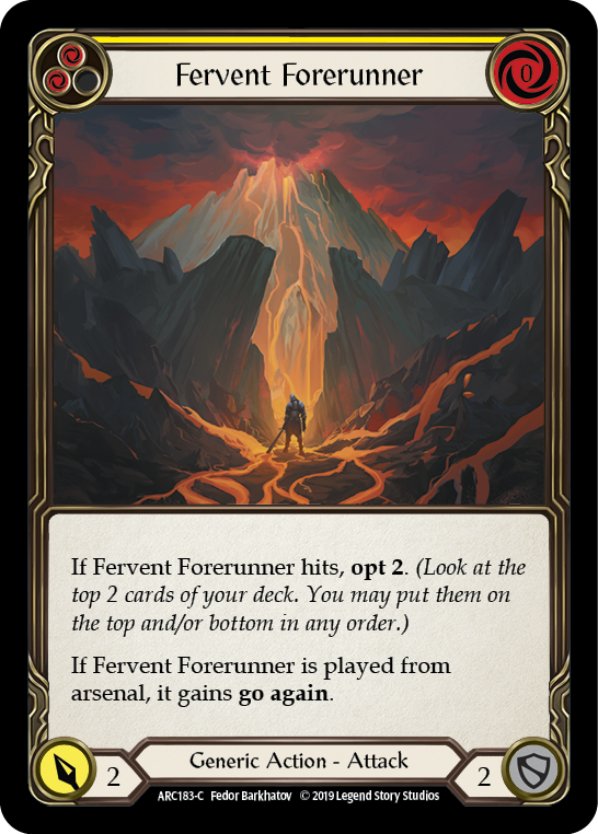 Fervent Forerunner (Yellow) [ARC183-C] (Arcane Rising)  1st Edition Normal