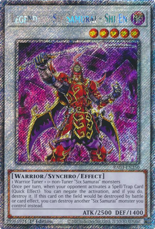 Legendary Six Samurai - Shi En (Platinum Secret Rare) [RA03-EN250] Platinum Secret Rare