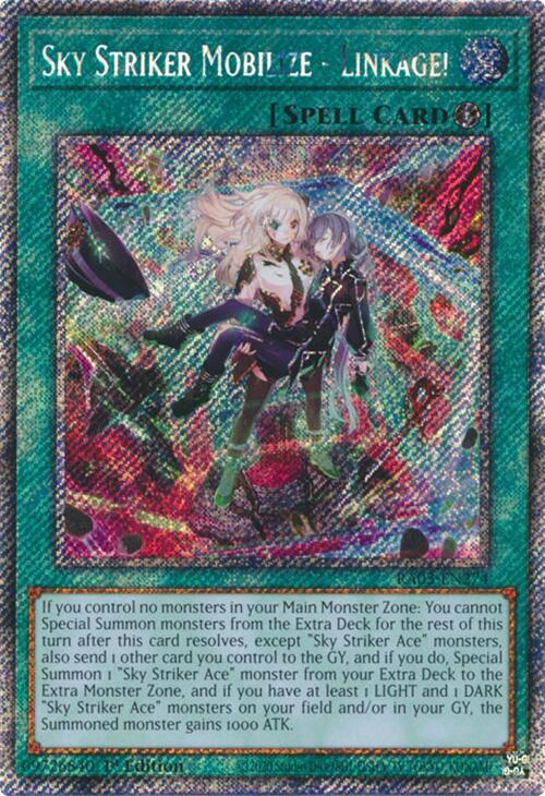 Sky Striker Mobilize - Linkage! (Platinum Secret Rare) [RA03-EN274] Platinum Secret Rare 