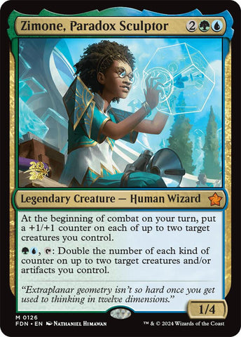 Zimone, Paradox Sculptor [Foundations Prerelease Promos] 