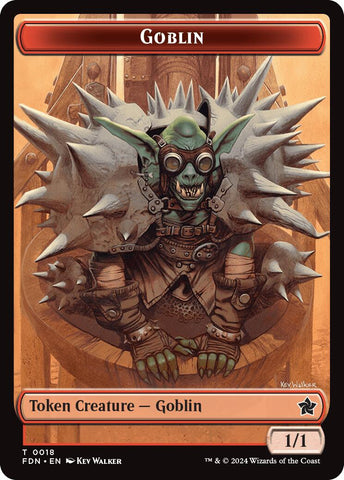 Goblin // Insect Double-Sided Token [Foundations Tokens] 