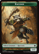 Elf Warrior // Raccoon Double-Sided Token [Foundations Tokens] 