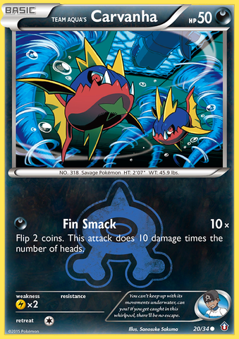 Team Aqua's Carvanha (20/34) [XY: Double Crisis] 