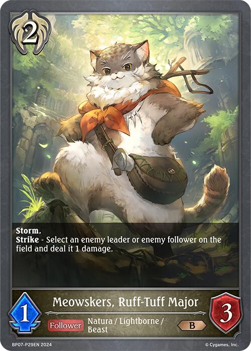 Meowskers, Ruff-Tuff Major - P29EN (Foil) (BP07-P29EN) [BP07: Verdant Steel]