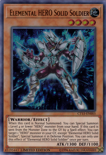 Elemental Hero Solid Soldier [CT15-EN003] Ultra Rare 
