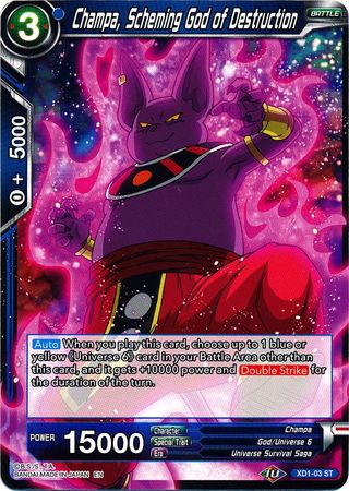 Champa, Scheming God of Destruction (XD1-03) [Assault of the Saiyans] 