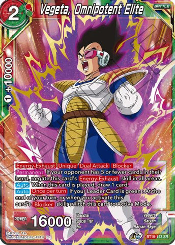 Vegeta, Omnipotent Elite (BT15-143) [Saiyan Showdown] 