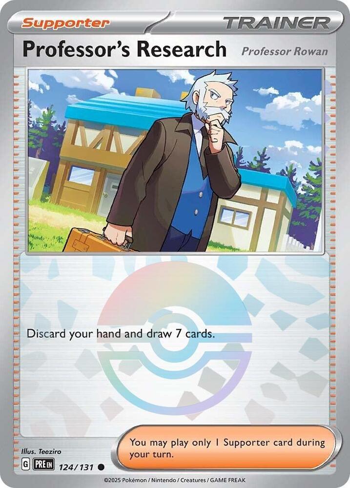 Professor's Research (124/131) [Professor Rowan] (Poke Ball Pattern) [Scarlet &amp; Violet: Prismatic Evolutions] 