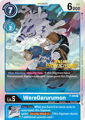 WereGarurumon [P-008] (Online Regional - Participant) [Promotional Cards] 