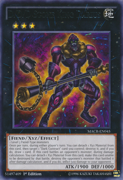 D/D/D Stone King Darius [MACR-EN045] Rare 