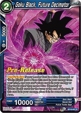 Goku Black, Future Decimator (BT10-051) [Rise of the Unison Warrior Prerelease Promos] 