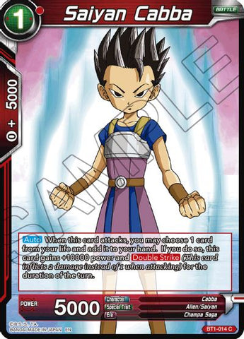 Saiyan Cabba (Reprint) (BT1-014) [Battle Evolution Booster] 
