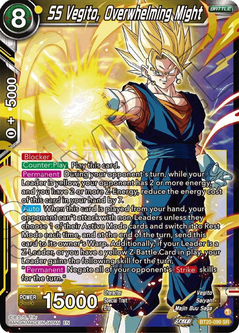 SS Vegito, Overwhelming Might (BT20-099) [Power Absorbed] 
