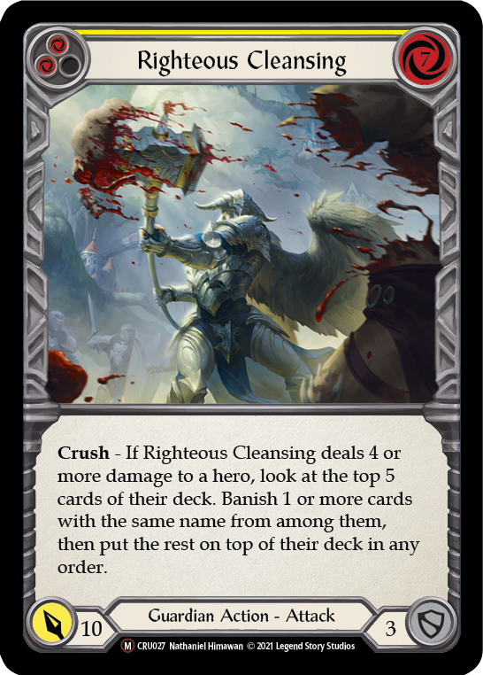 Righteous Cleansing [U-CRU027] (Crucible of War Unlimited) Unlimited Rainbow Foil 
