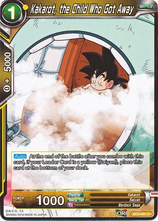 Kakarot, the Child Who Got Away (BT3-091) [Cross Worlds] 