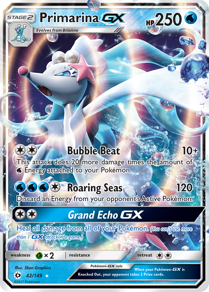 Primarina GX (42/149) [Sun &amp; Moon: Base Set] 