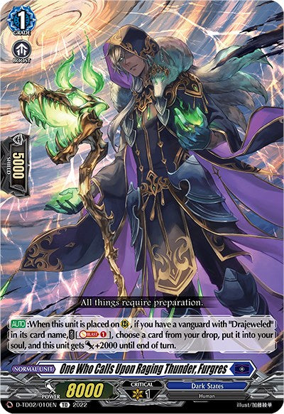 One Who Calls Upon Raging Thunder, Furgres (D-TD02/010EN) [D-TD02: Michiru Hazama -Demonic Jewel Dragon of the Four Flames-] 