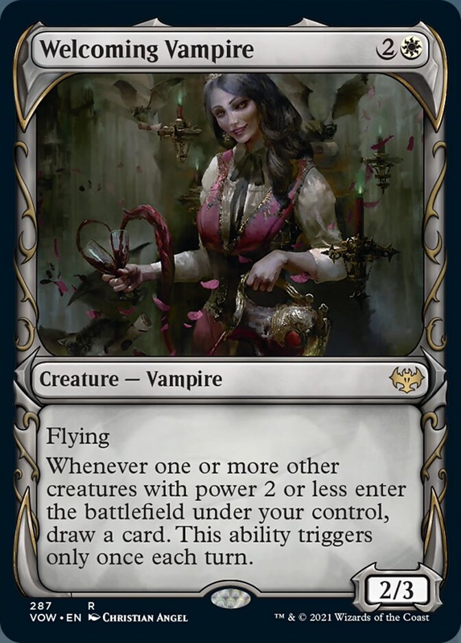 Welcoming Vampire (Showcase Fang Frame) [Innistrad: Crimson Vow]