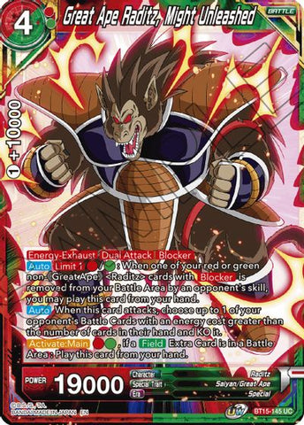 Great Ape Raditz, Might Unleashed (BT15-145) [Saiyan Showdown] 