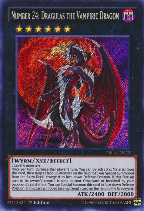 Number 24: Dragulas the Vampiric Dragon [DRL3-EN022] Secret Rare 