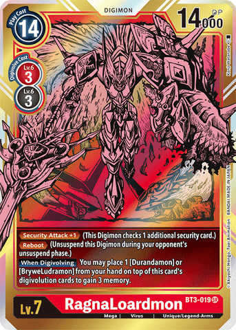 RagnaLoardmon [BT3-019] (Alternate Art) [Release Special Booster Ver.1.5] 