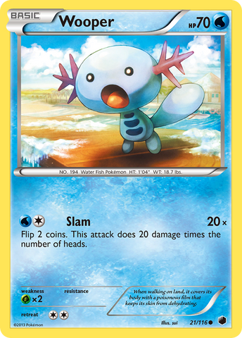Wooper (21/116) [Black &amp; White: Plasma Freeze] 