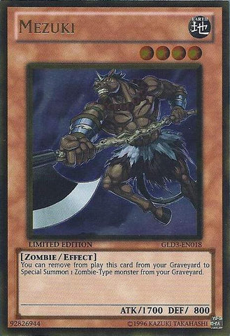Mezuki [GLD3-EN018] Gold Rare 