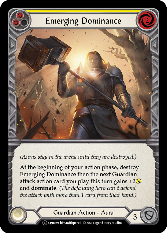 Emerging Dominance (Yellow) [U-CRU039] (Crucible of War Unlimited) Unlimited Rainbow Foil 