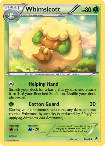 Whimsicott (11/98) [Black &amp; White: Emerging Powers] 