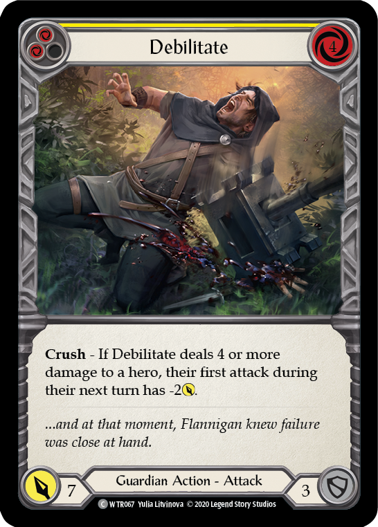 Debilitate (Yellow) [U-WTR067] (Welcome to Rathe Unlimited) Unlimited Rainbow Foil 