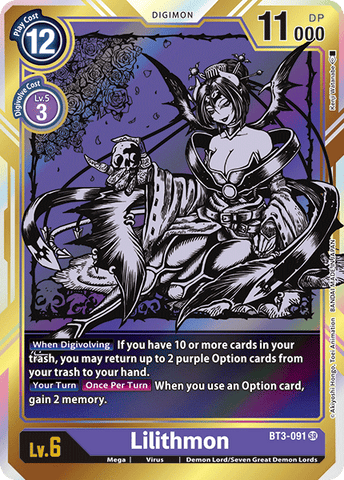 Lilithmon [BT3-091] (Alternate Art) [Release Special Booster Ver.1.0] 