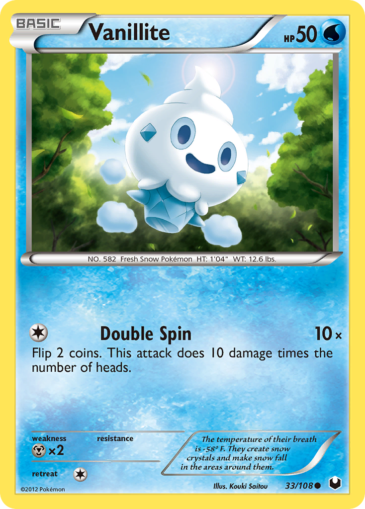 Vanillite (33/108) [Black &amp; White: Dark Explorers] 