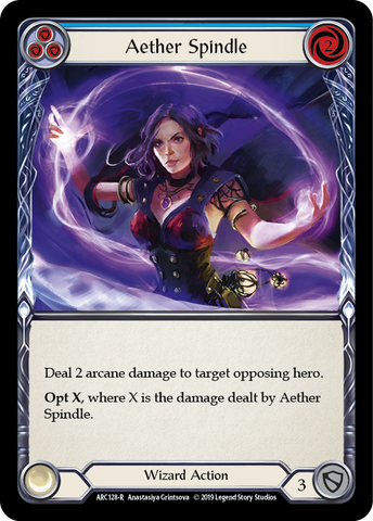 Aether Spindle (Blue) [ARC128-R] (Arcane Rising) 1st Edition Rainbow Foil 