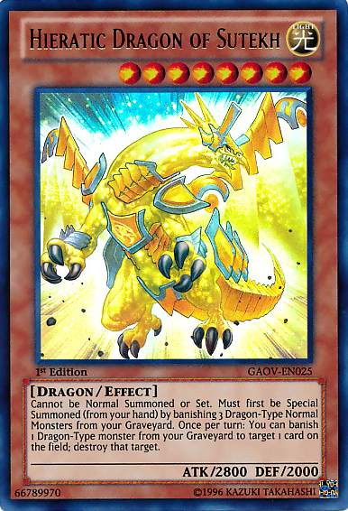 Hieratic Dragon of Sutekh [GAOV-EN025] Ultra Rare 