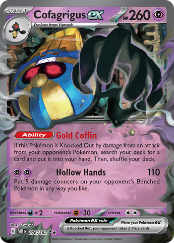 Cofagrigus ex (076/182) [Scarlet &amp; Violet: Paradox Rift] 
