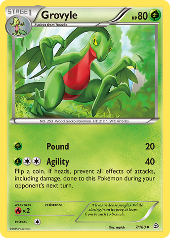 Grovyle (7/160) [XY: Primal Clash] 