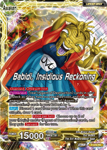 Babidi // Babidi, Insidious Reckoning (Silver Foil) (P-476) [Tournament Promotion Cards] 