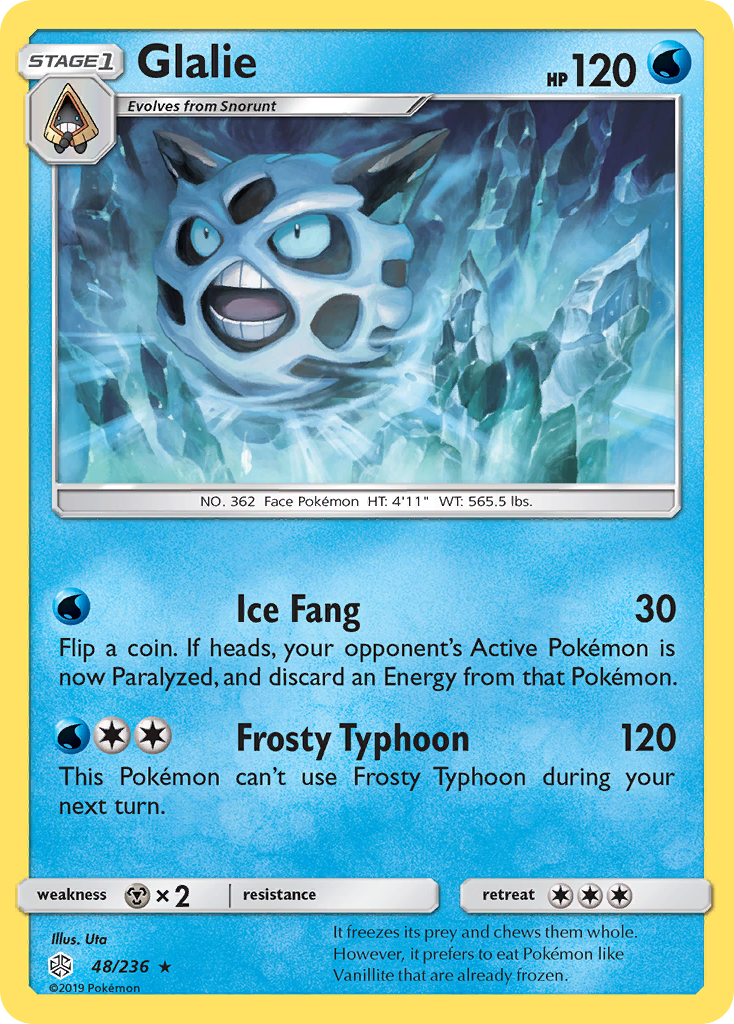 Glalie (48/236) [Sun &amp; Moon: Cosmic Eclipse] 