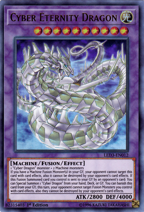 Cyber ​​Eternity Dragon [LED3-EN012] Ultra Rare 