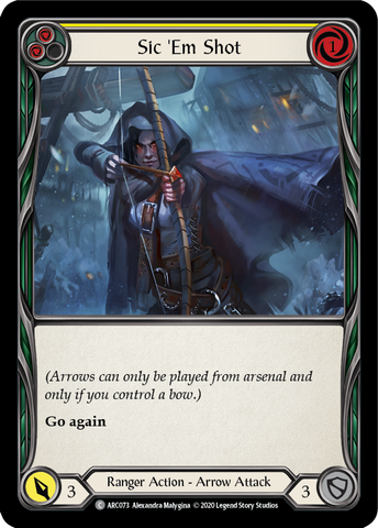 Sic 'Em Shot (Yellow) [U-ARC073] (Arcane Rising Unlimited) Unlimited Normal 