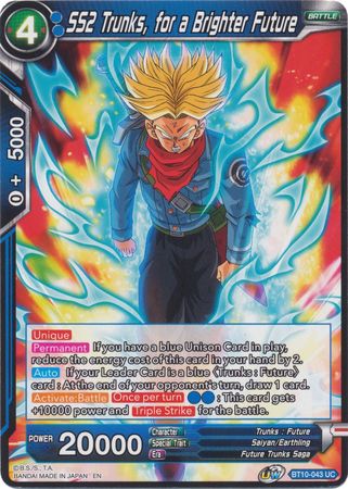 SS2 Trunks, for a Brighter Future (BT10-043) [Rise of the Unison Warrior 2nd Edition] 