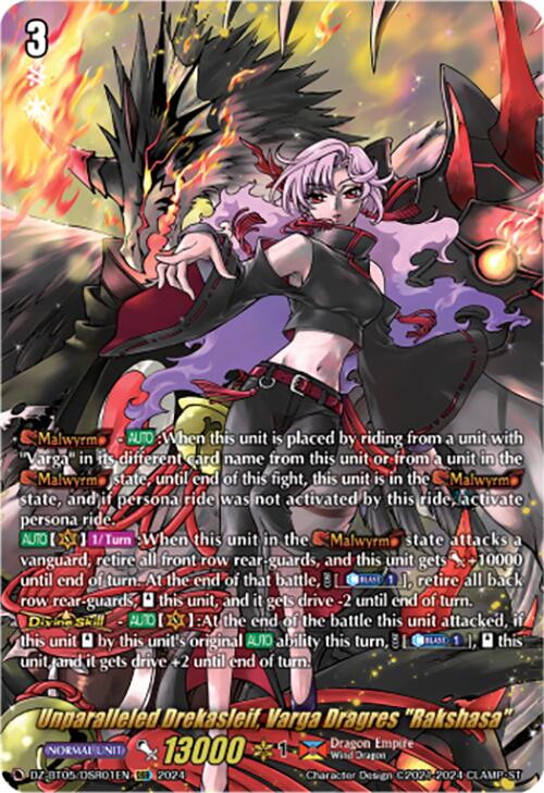 Unparalleled Drekasleif, Varga Dragres "Rakshasa" (DZ-BT05/DSR01EN) [DZ-BT05: Omniscient Awakening]