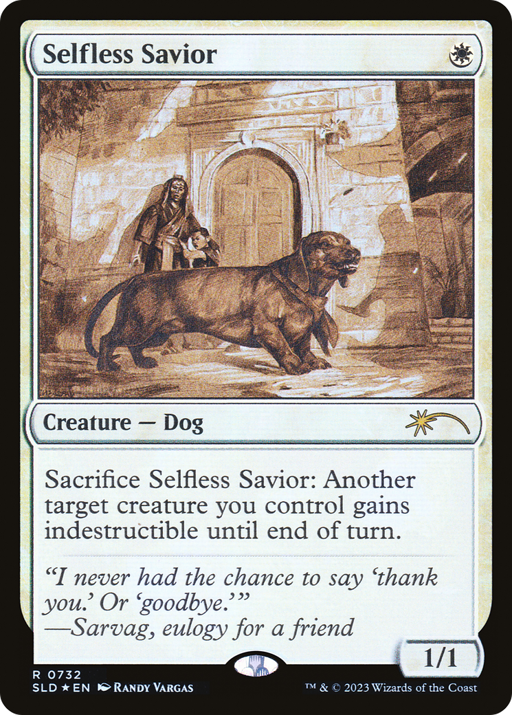 Selfless Savior (Sketch) [Secret Lair Drop Promos]