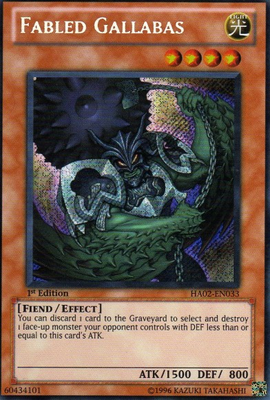 Fabled Gallabas [HA02-EN033] Secret Rare 